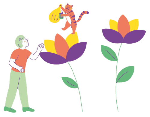 homme-fleur-chat